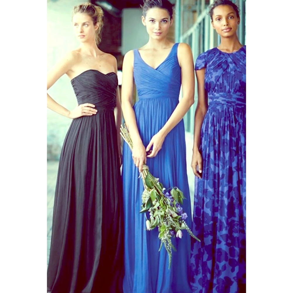 J.Crew Weddings & Parties Blue Maxi Dress